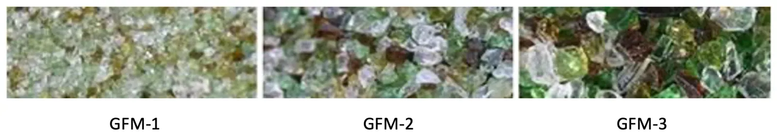 GFM+ glass media grades (GFM‑1, GFM‑2, GFM‑3)