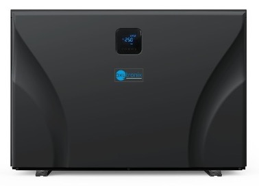 Sleek black Oxytronix heat pump